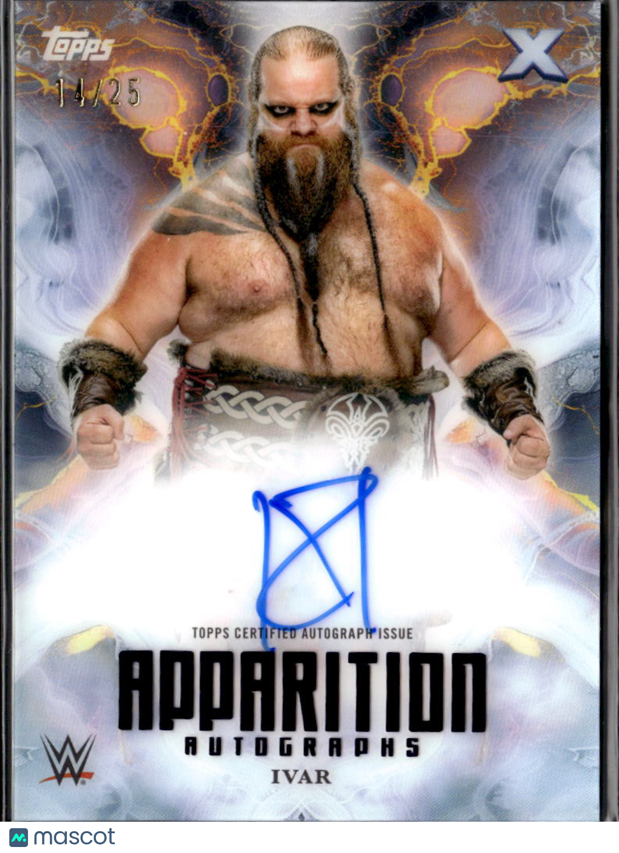Ivar 2025 Topps Exalted WWE Apparition Autographs Auto Blue /25 RAW
