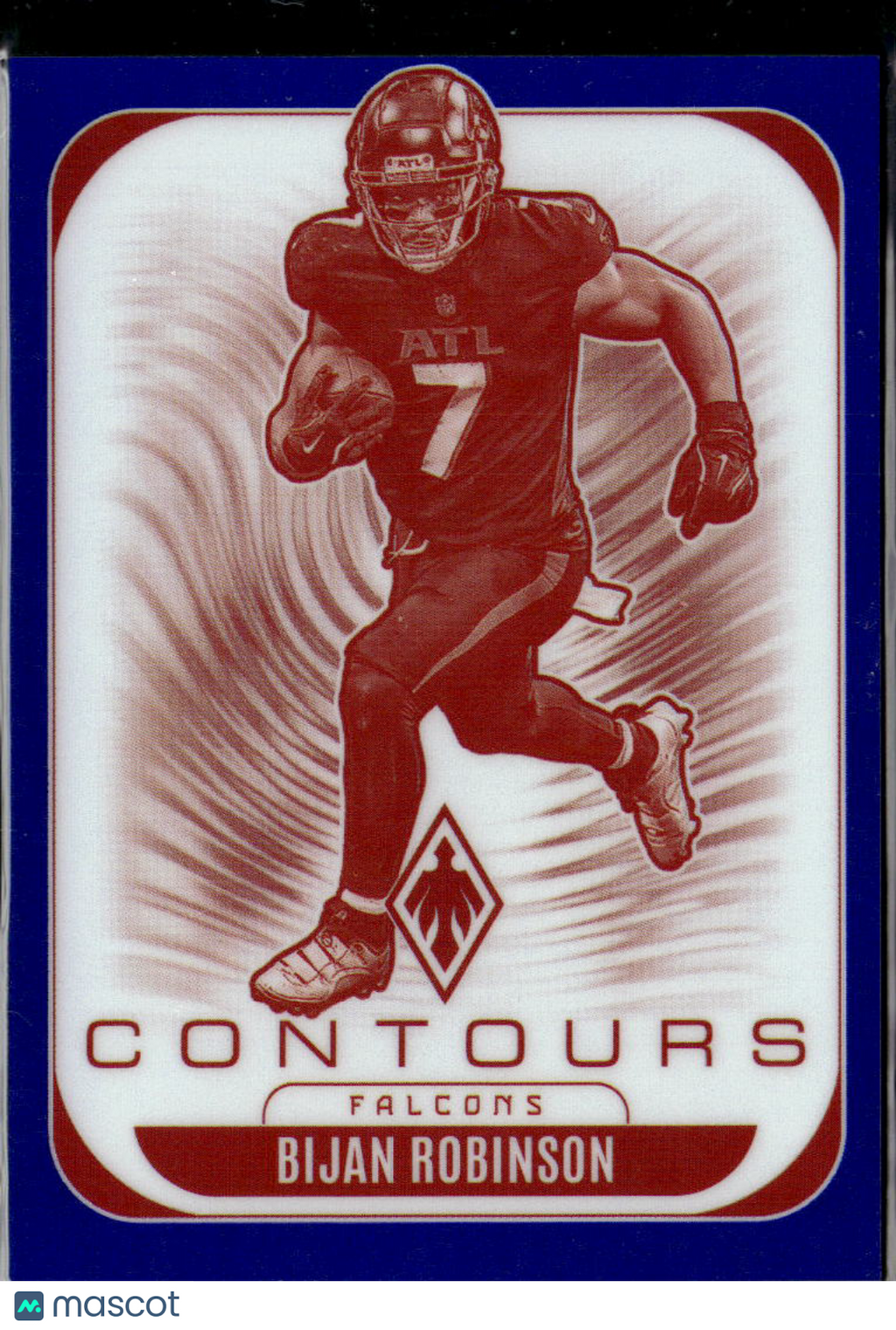 Bijan Robinson 2025 Phoenix Contours Blue Prizm 101/199 Atlanta Falcons