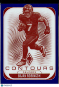 Bijan Robinson 2025 Phoenix Contours Blue Prizm 101/199 Atlanta Falcons