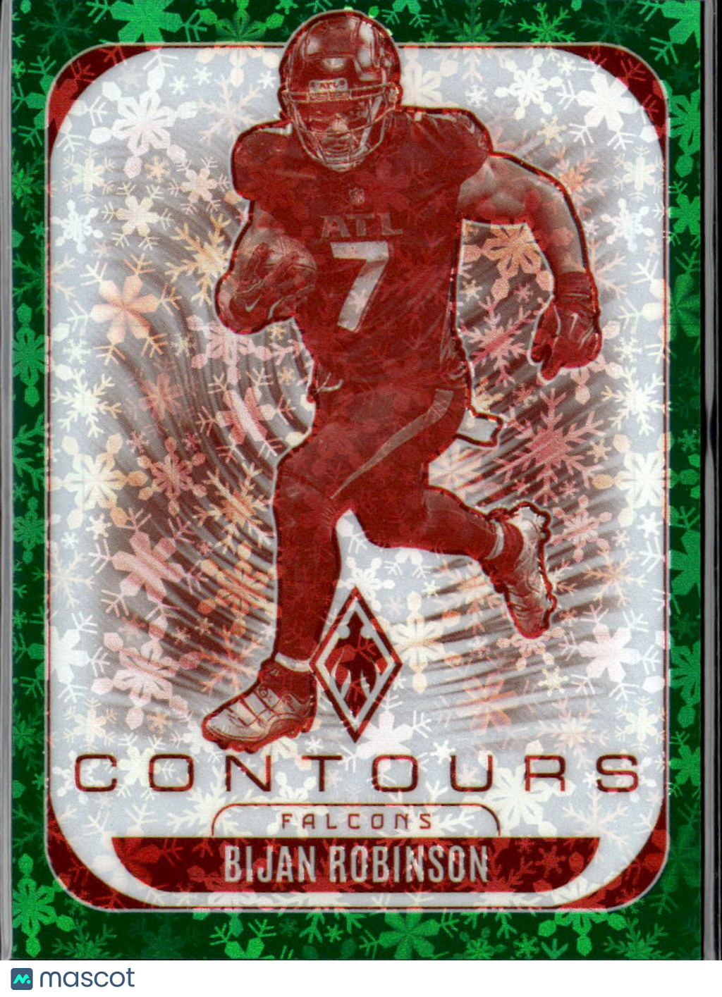 Bijan Robinson 2025 Phoenix Contours Green Snowflake 63/75 Atlanta Falcons