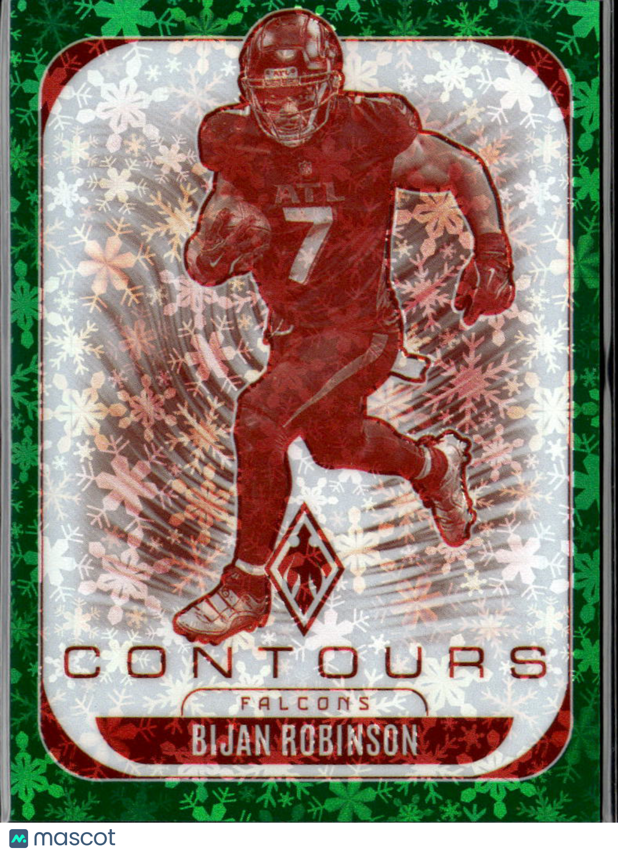 Bijan Robinson 2025 Phoenix Contours Green Snowflake 63/75 Atlanta Falcons