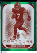 Bijan Robinson 2025 Phoenix Contours Green Hyper 6/99 Atlanta Falcons
