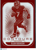 Bijan Robinson 2025 Phoenix Contours Red Prizm 6/249 Atlanta Falcons