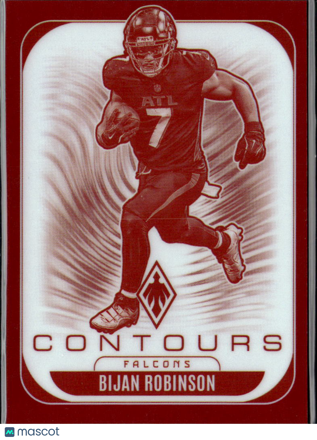 Bijan Robinson 2025 Phoenix Contours Red Prizm 6/249 Atlanta Falcons