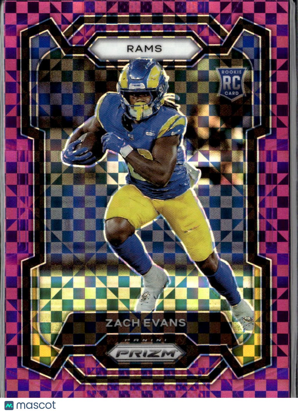 Zach Evans 2023 Prizm Purple Power Prizm Rookie RC 22/49 Los Angeles Rams