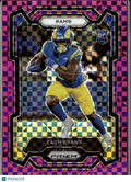 Zach Evans 2023 Prizm Purple Power Prizm Rookie RC 22/49 Los Angeles Rams