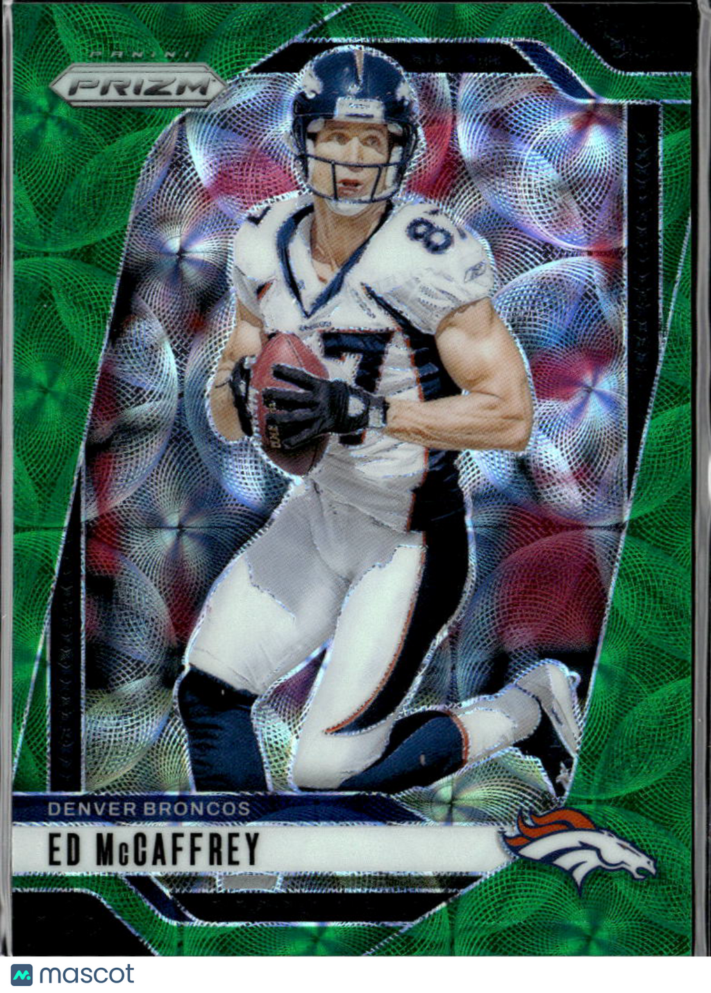 Ed McCaffrey 2024 Panini Prizm Green Scope Prizm 11/75 Denver Broncos