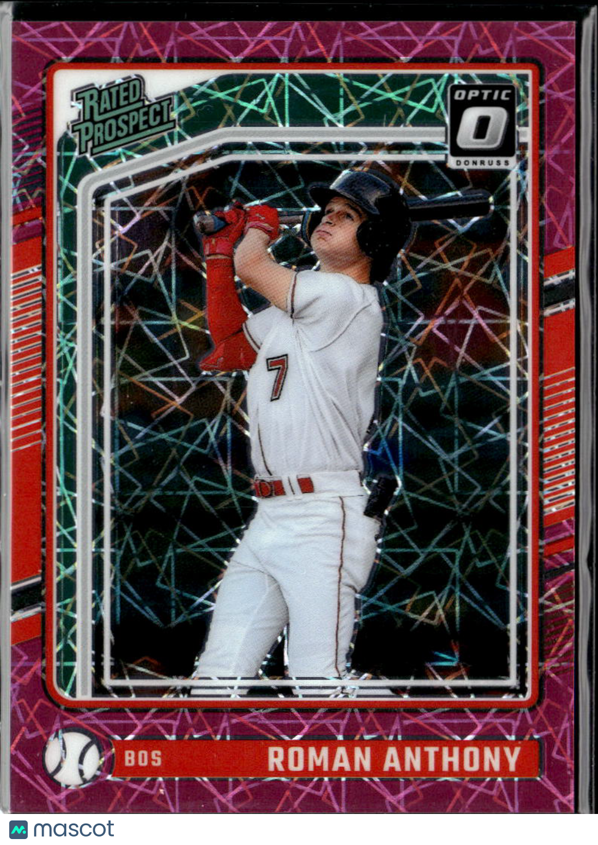 Roman Anthony 2024 Optic Rated Rookie Pink Velocity RC 75/79 Boston Red Sox