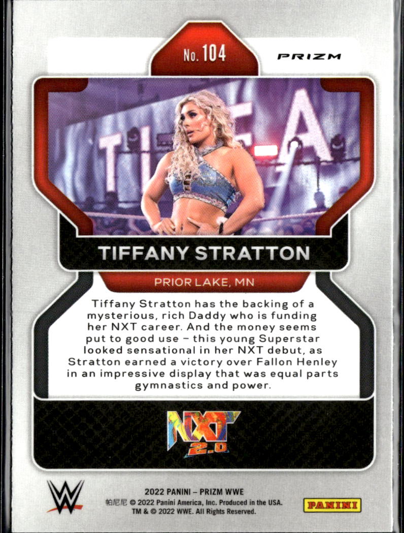 Tiffany Stratton 2022 Prizm WWE RC Rookie Red White Blue NXT #104