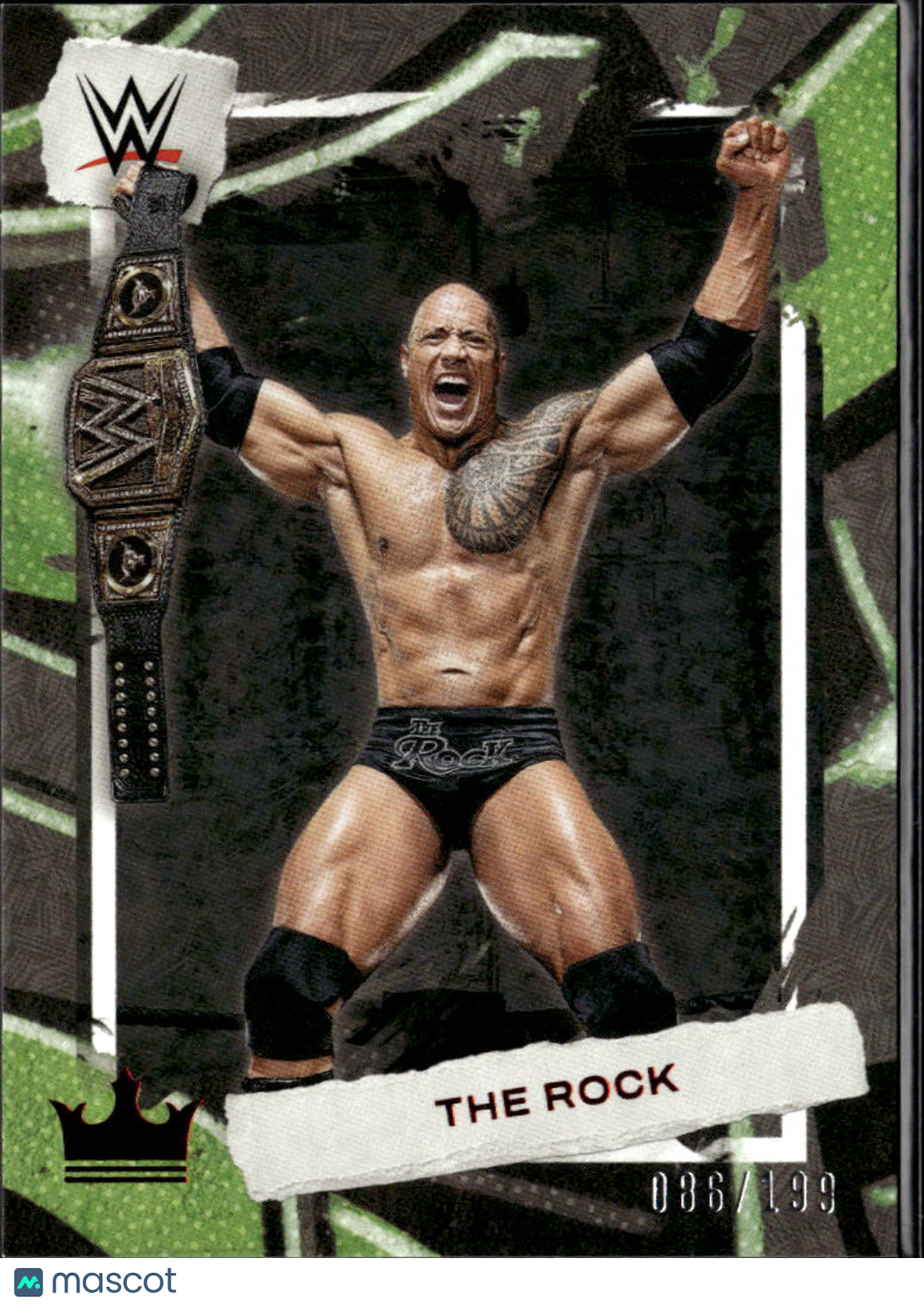 The Rock 2023 Panini Chronicles Ring Royalty WWE Red 86/199 WWE