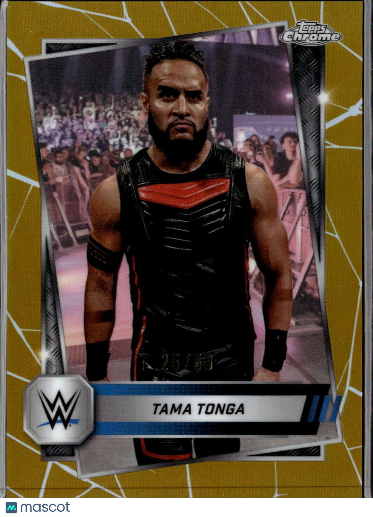Tama Tonga 2025 Topps Chrome WWE GOLD Refractor 25/50 The Bloodline