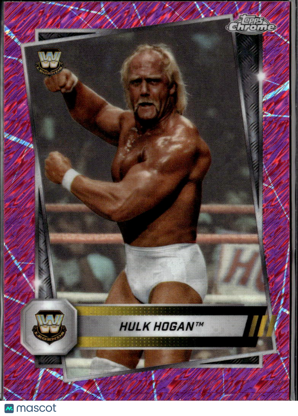 Hulk Hogan 2025 Topps Chrome WWE Legends Pink Shimmer Refractor WWE