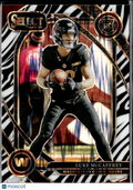 Luke McCaffrey 2024 Select Zebra Prizm SSP Rookie RC Washington Commanders