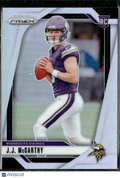 J.J. McCarthy 2024 Panini Prizm Silver Prizm Rookie RC Minnesota Vikings