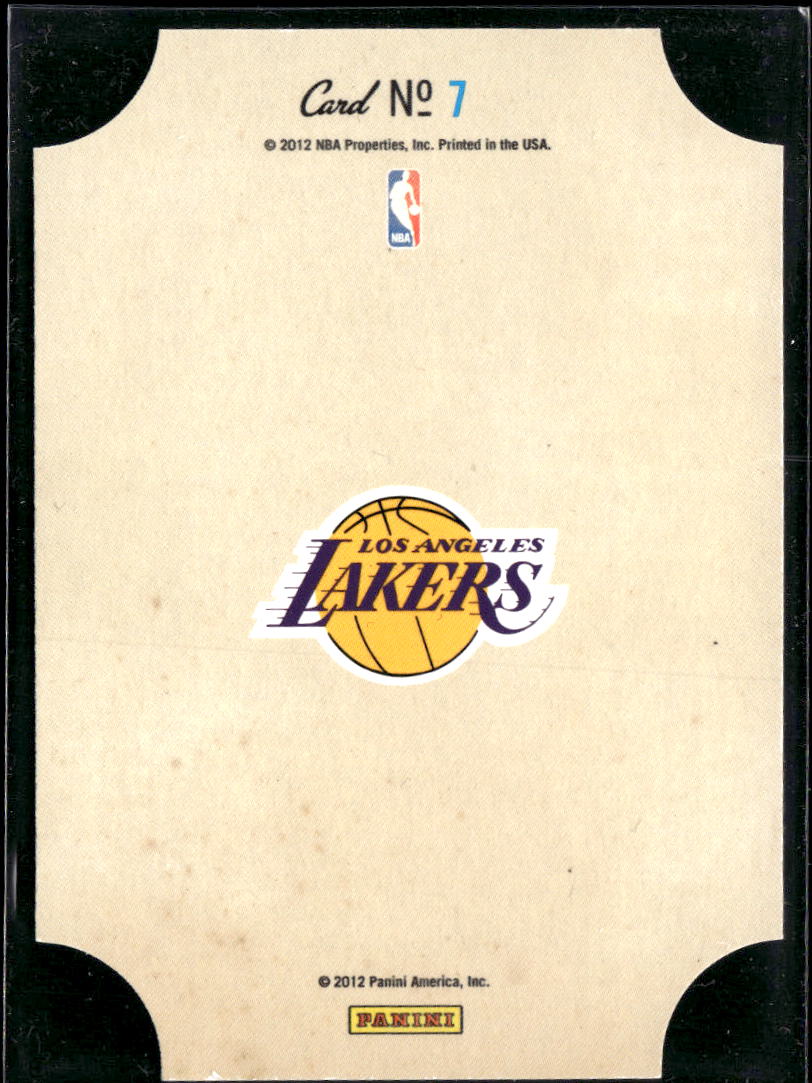 Kobe Bryant 2012 Panini Past & Present Bread for Health Los Angeles Lakers