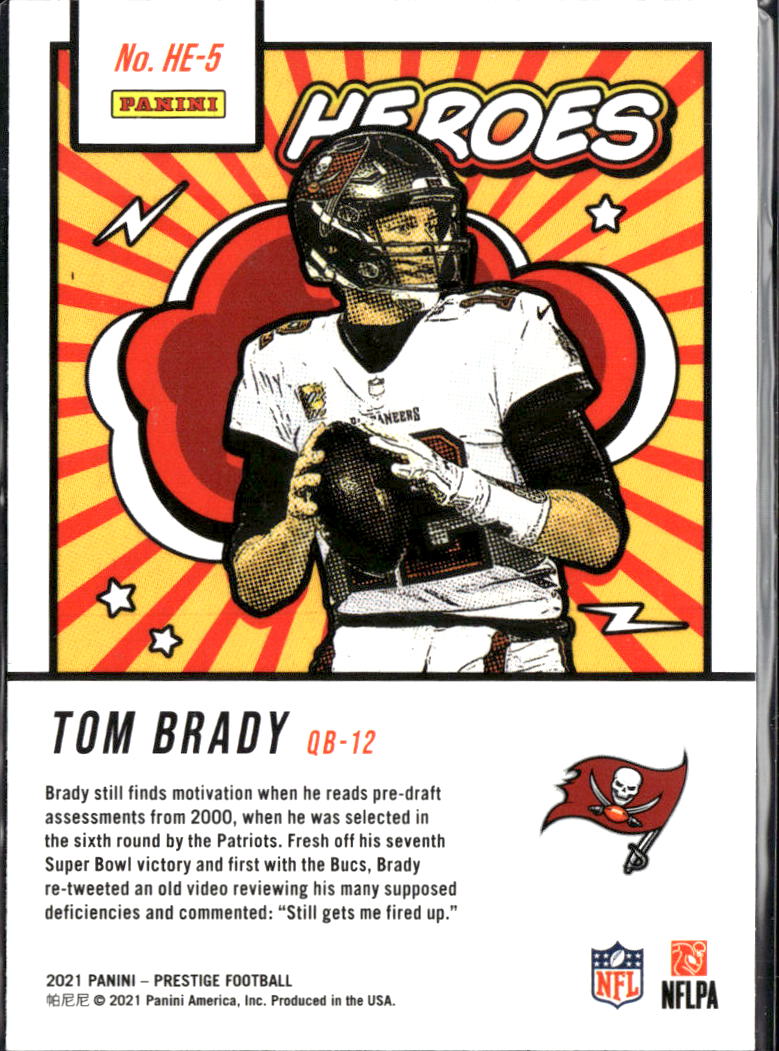 Tom Brady 2021 Panini Prestige Heroes Insert Tampa Bay Buccaneers
