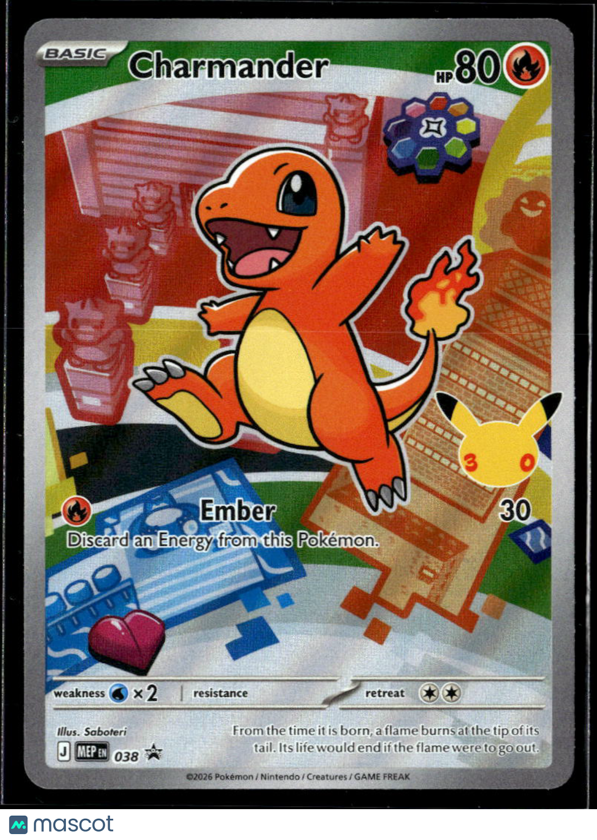 Charmander 2026 Mega Evolution Holo Rare #MEP EN 038