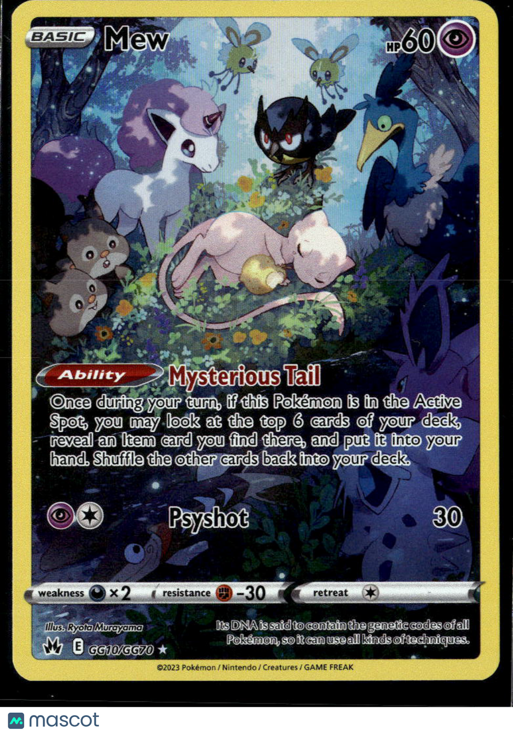 Mew 2023 Crown Zenith Holo Rare #GG10/GG70