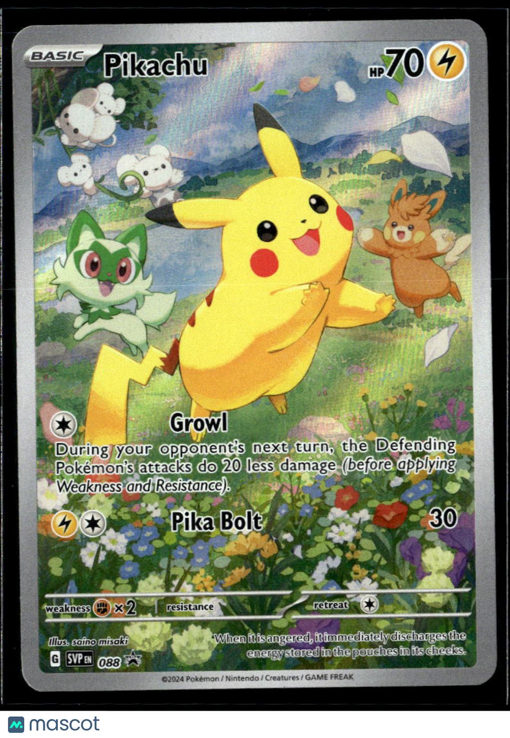 Pikachu 2024 Scarlet & Violet Promos Holo Black Star Promo #SVP EN 088