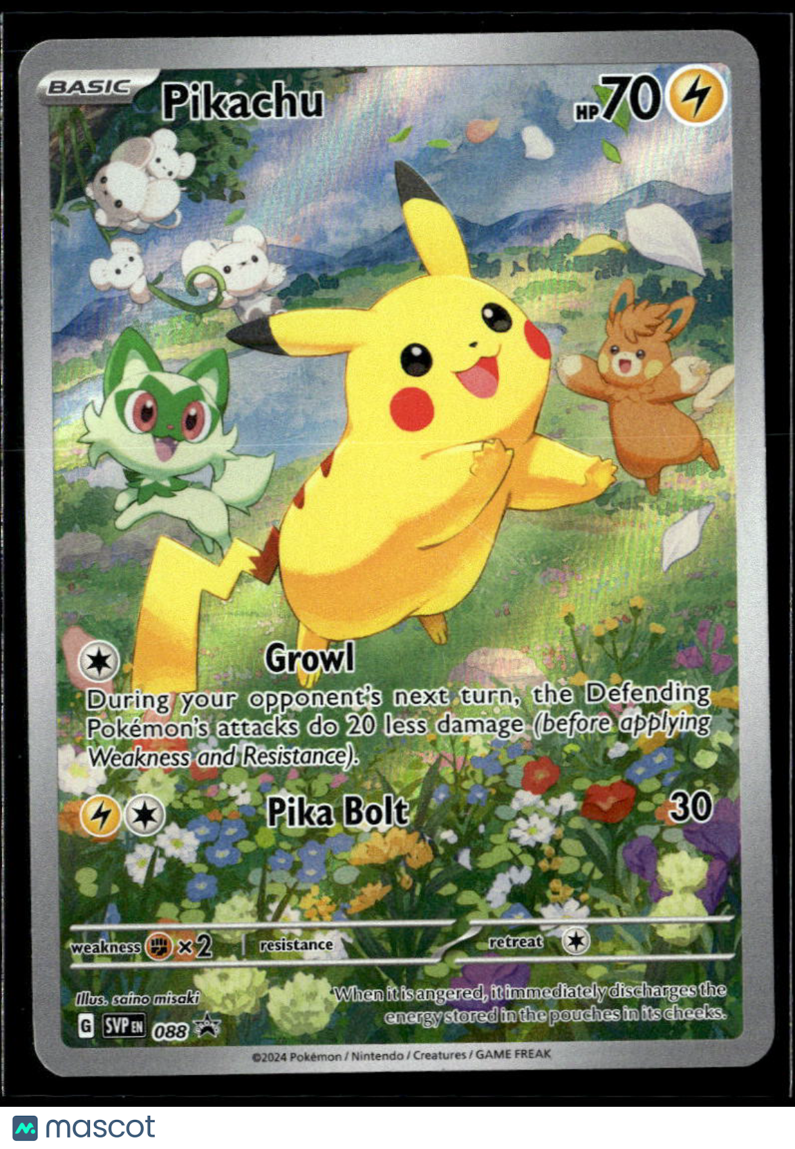 Pikachu 2024 Scarlet & Violet Promos Holo Black Star Promo #SVP EN 088