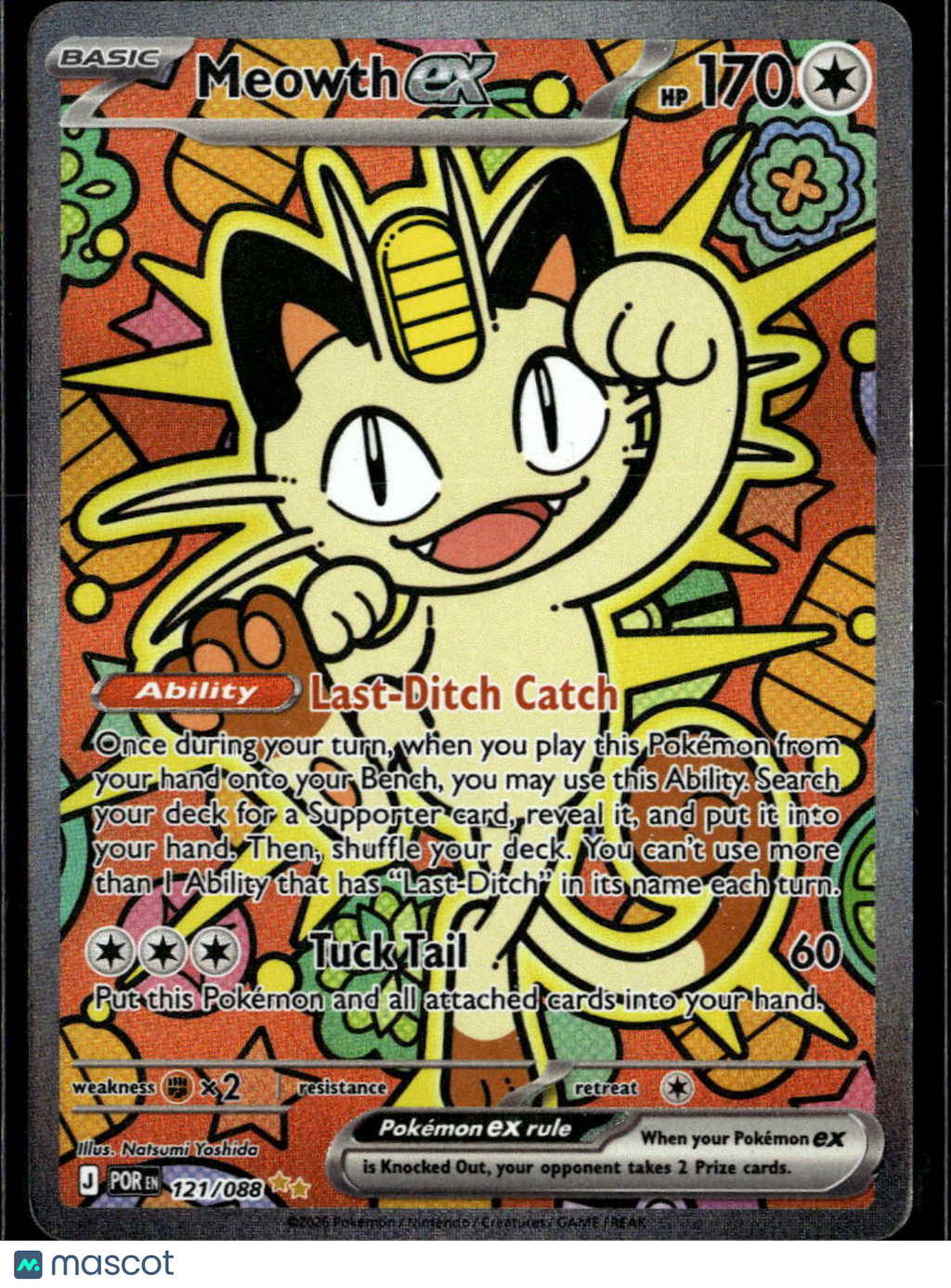 Meowth EX 2026 Mega Evolution – Ascended Heroes Etched Secret Rare SAR #121/88