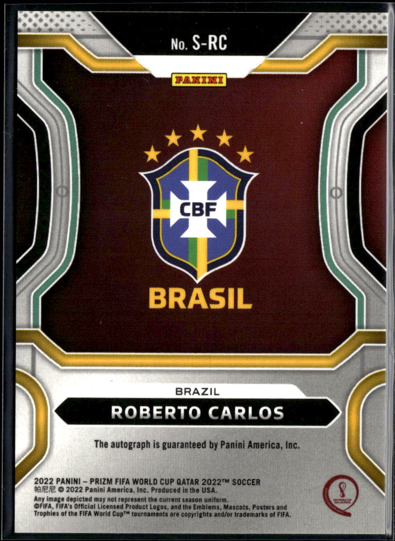 Roberto Carlos 2022 Prizm FIFA World Cup Auto Autograph Brazil