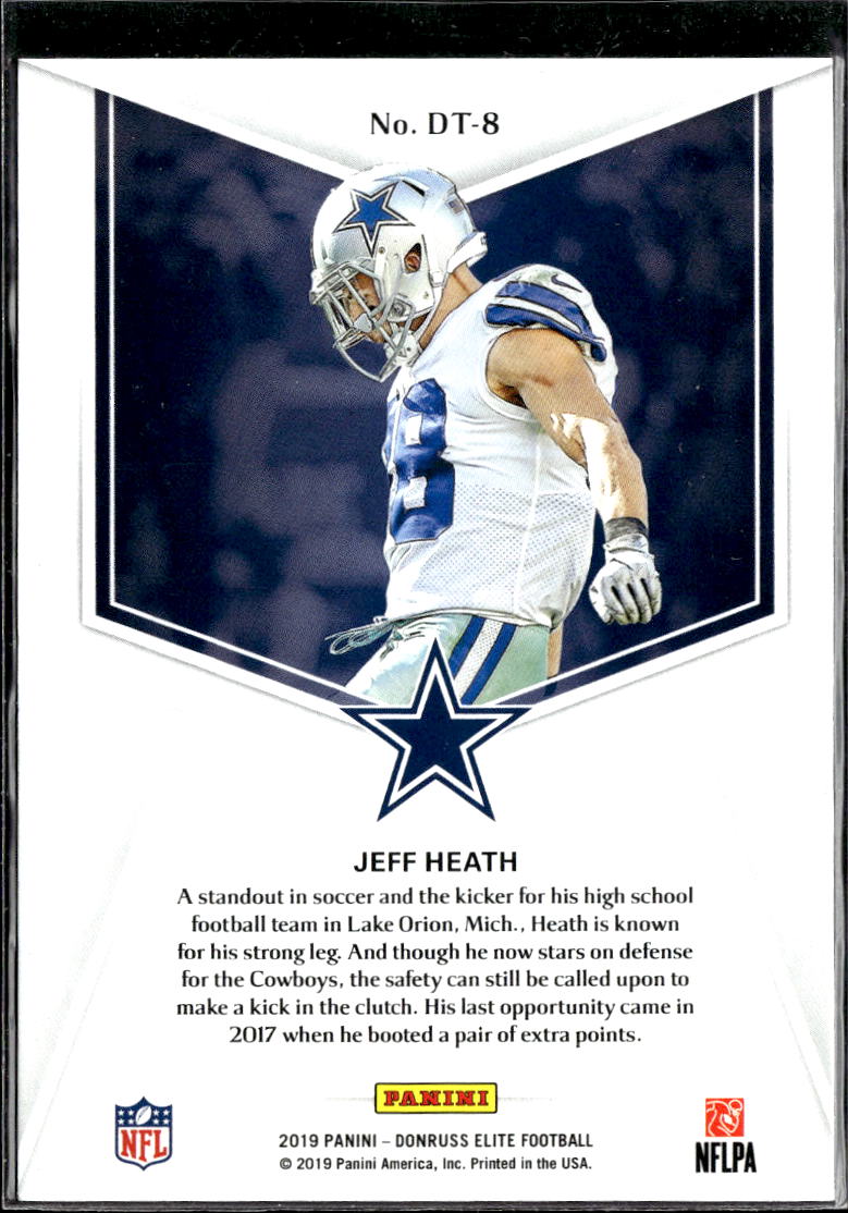 Jeff Heath 2019 Panini Donruss Elite Dual Threats Dallas Cowboys