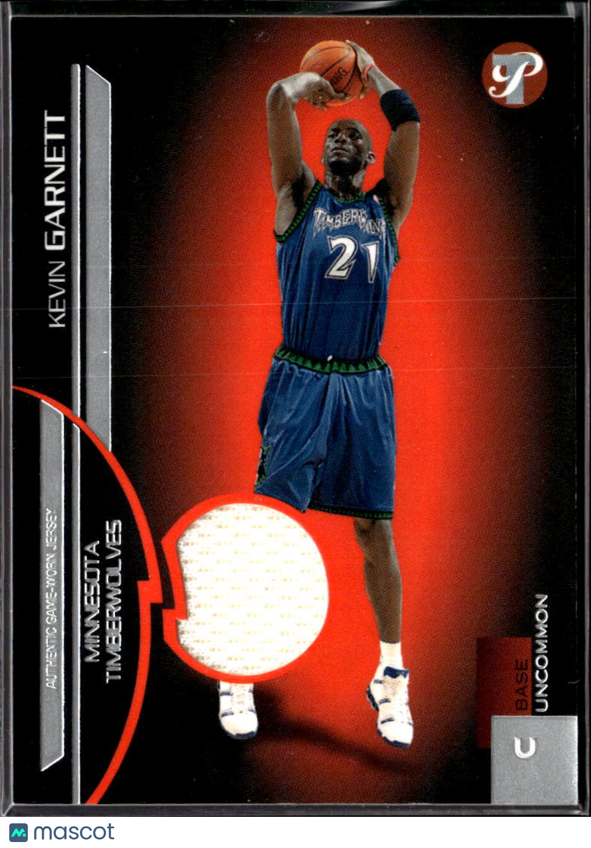 Kevin Garnett 2005 Topps Pristine Game Worn Jersey Patch 246/500 Timberwolves