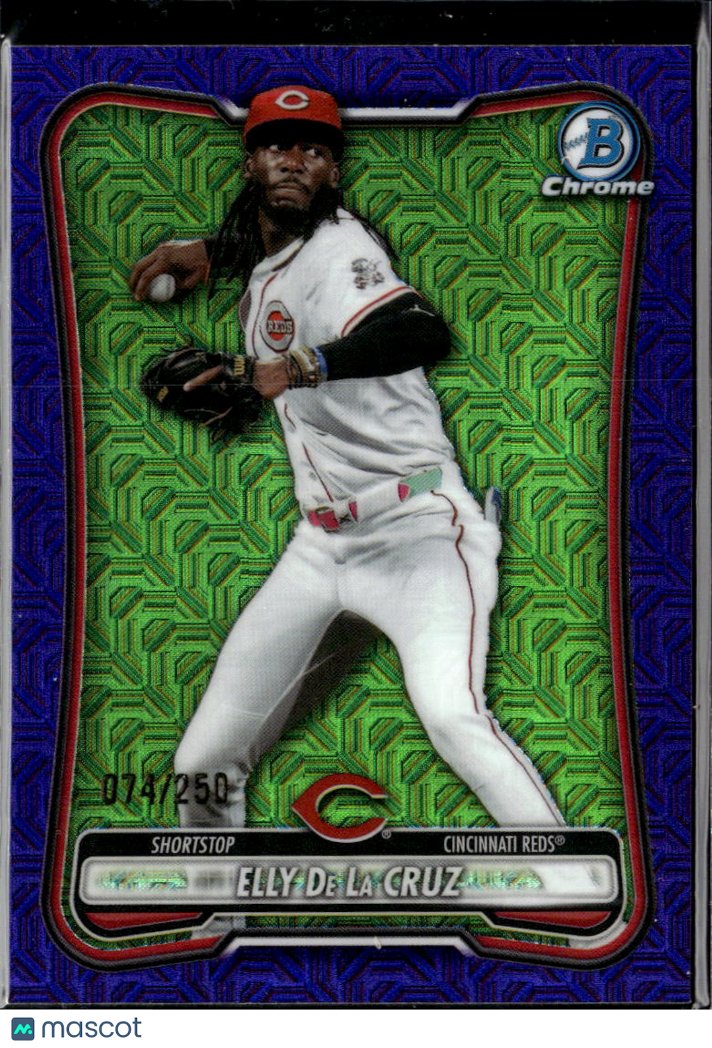 Elly De La Cruz 2026 Bowman Chrome Purple Mega Box 74/250 Cincinnati Reds