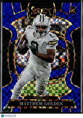 Matthew Golden 2025 Select Blue Prizm Rookie RC 186/249 Green Bay Packers