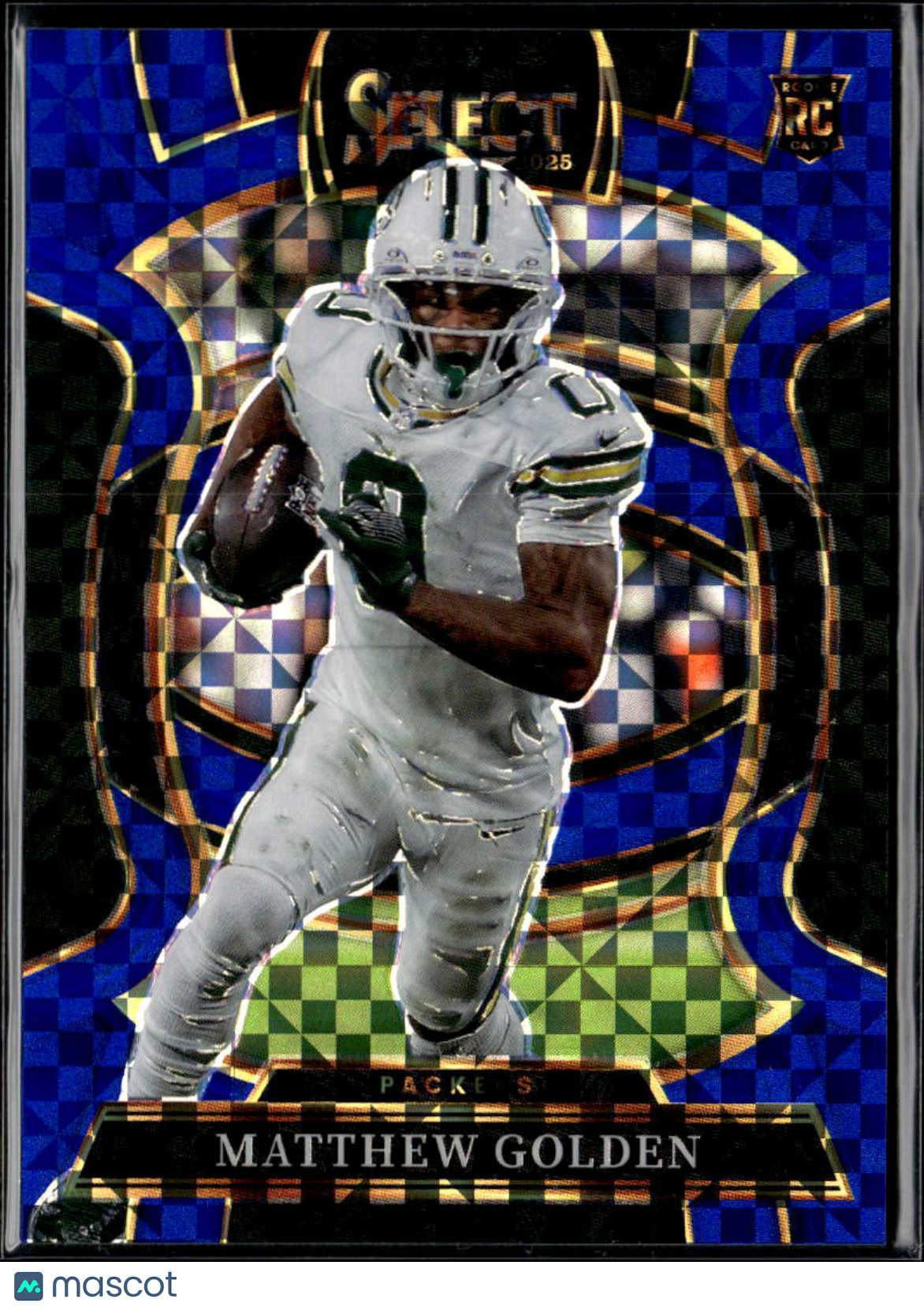 Matthew Golden 2025 Select Blue Prizm Rookie RC 186/249 Green Bay Packers