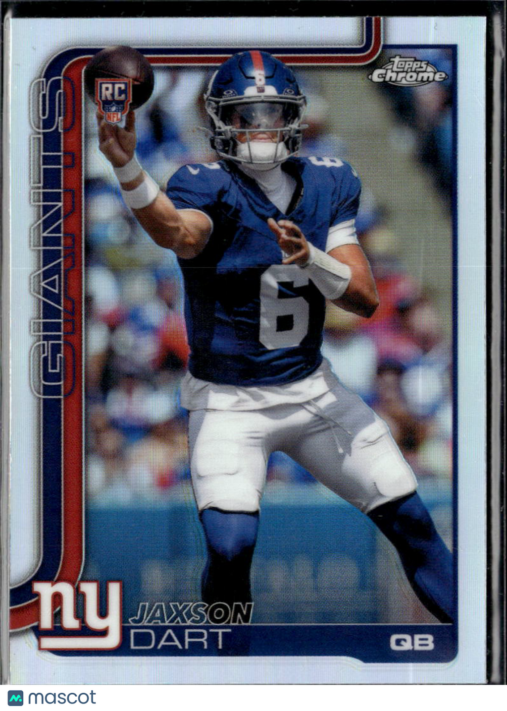 Jaxson Dart 2025 Topps Chrome RC Refractor New York Giants