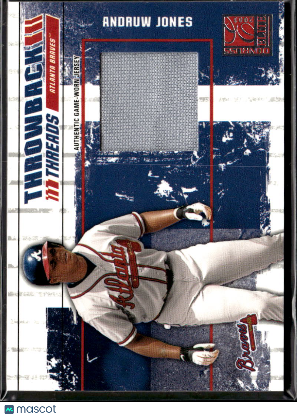 Andruw Jones / Chipper Jones 2003 Elite Throwback Game Worn Jersey 82/125 Braves