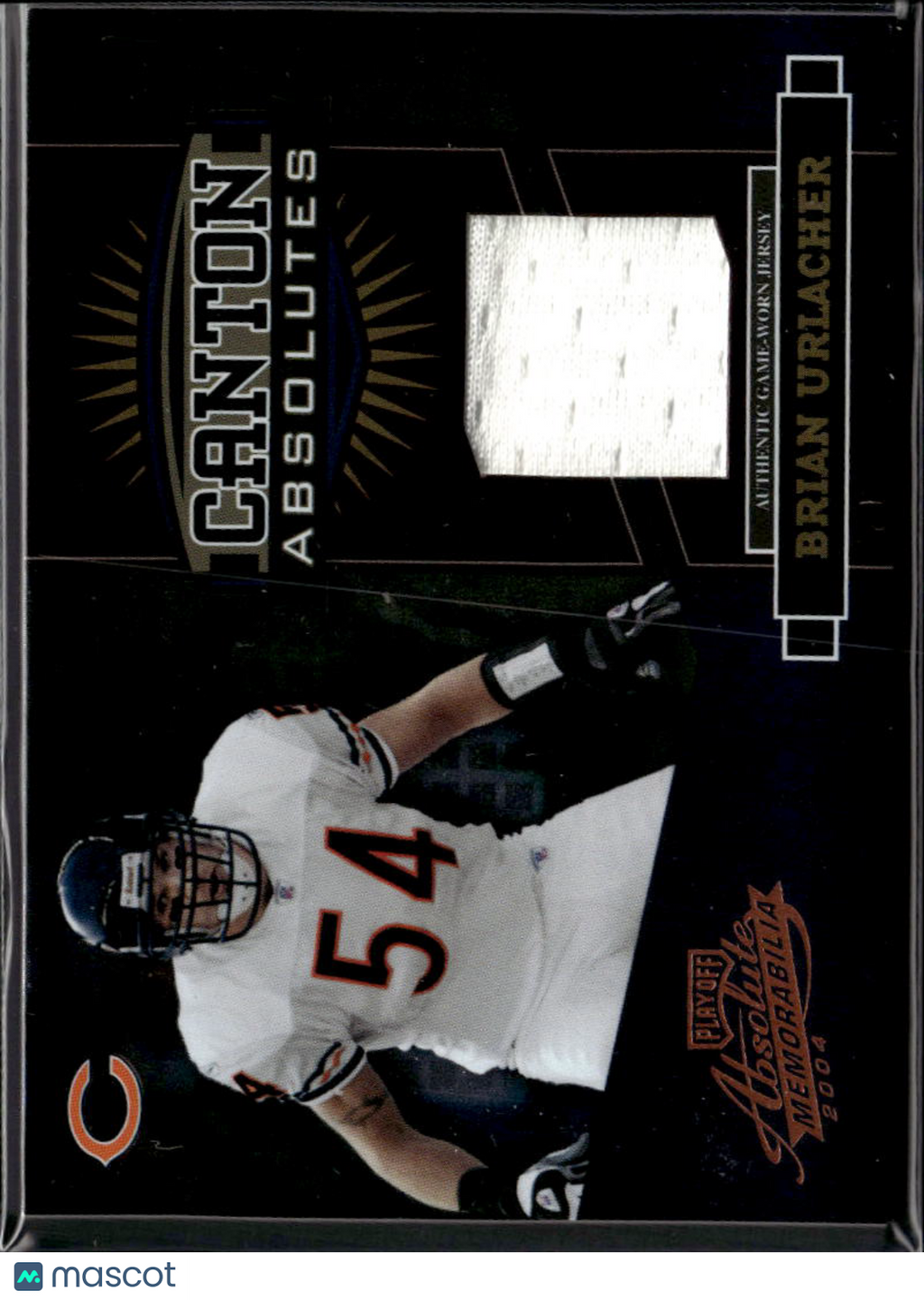 Brian Urlacher 2004 Absolute Game Worn Jersey Patch 73/100 Chicago Bears