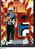 Jonathon Brooks 2024 Rookies & Stars Jersey Patch RC 15/49 Carolina Panthers