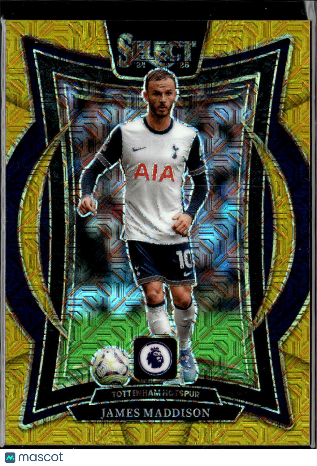James Maddison 2025 Panini Select Prizm Terrace Gold Mojo /10 Tottenham Hotspur