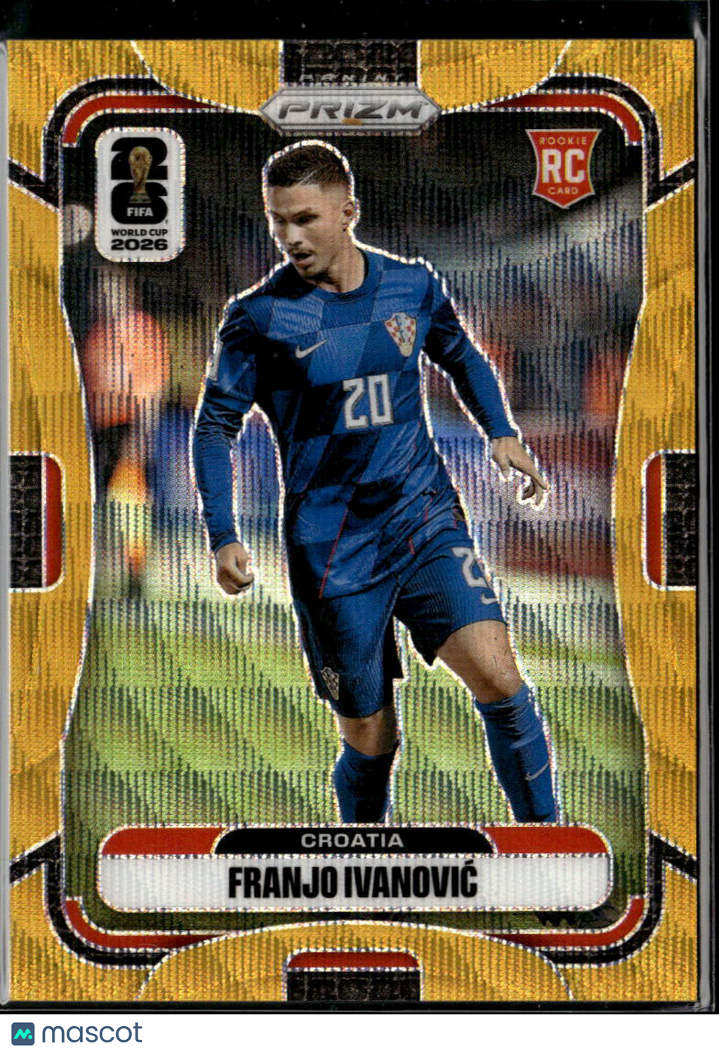 Franjo Ivanovic 2026 Panini Prizm FIFA World Cup GOLD Wave RC 10/10 Croatia