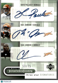 Chad Johnson / Rudi Johnson / Pollack 2005 Upper Deck Auto Autograph /75 Bengals