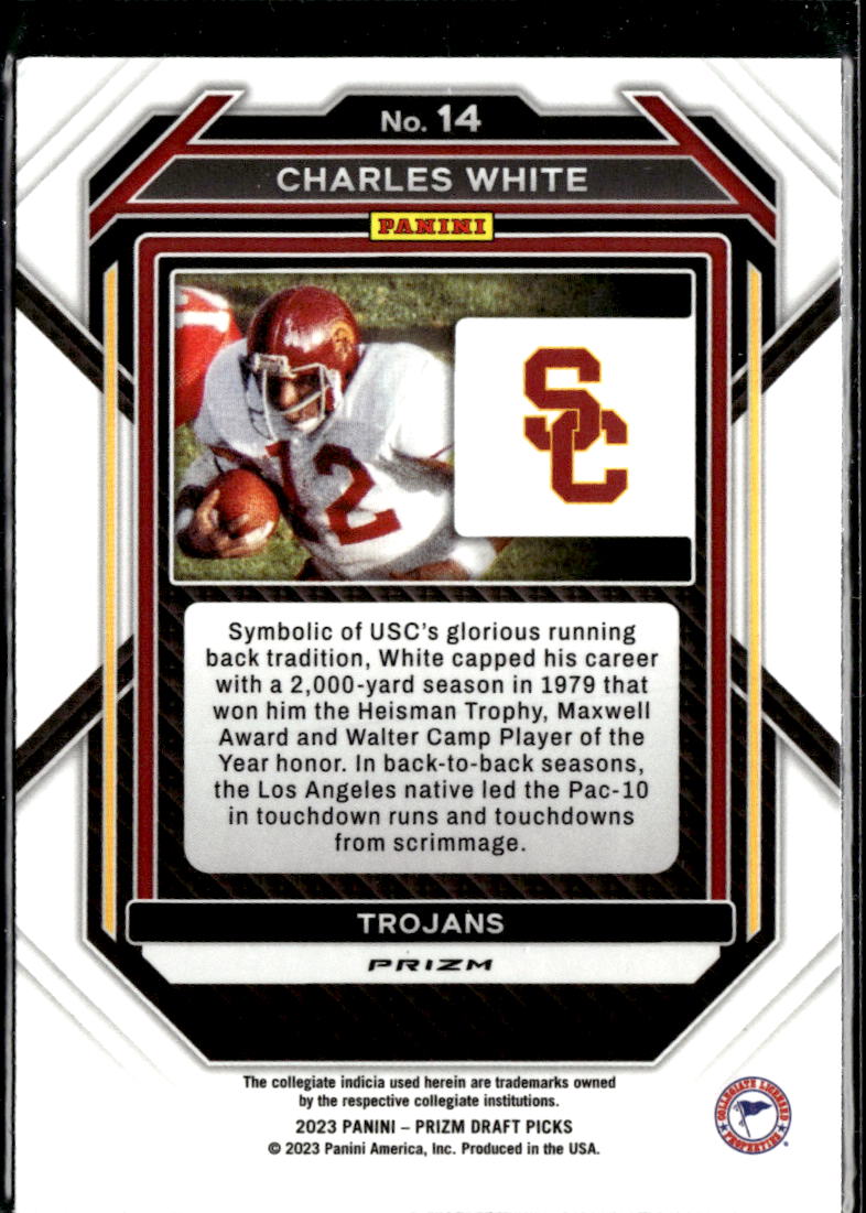 Charles White 2023 Prizm Draft Picks Snakeskin Prizm SSP USC Trojans