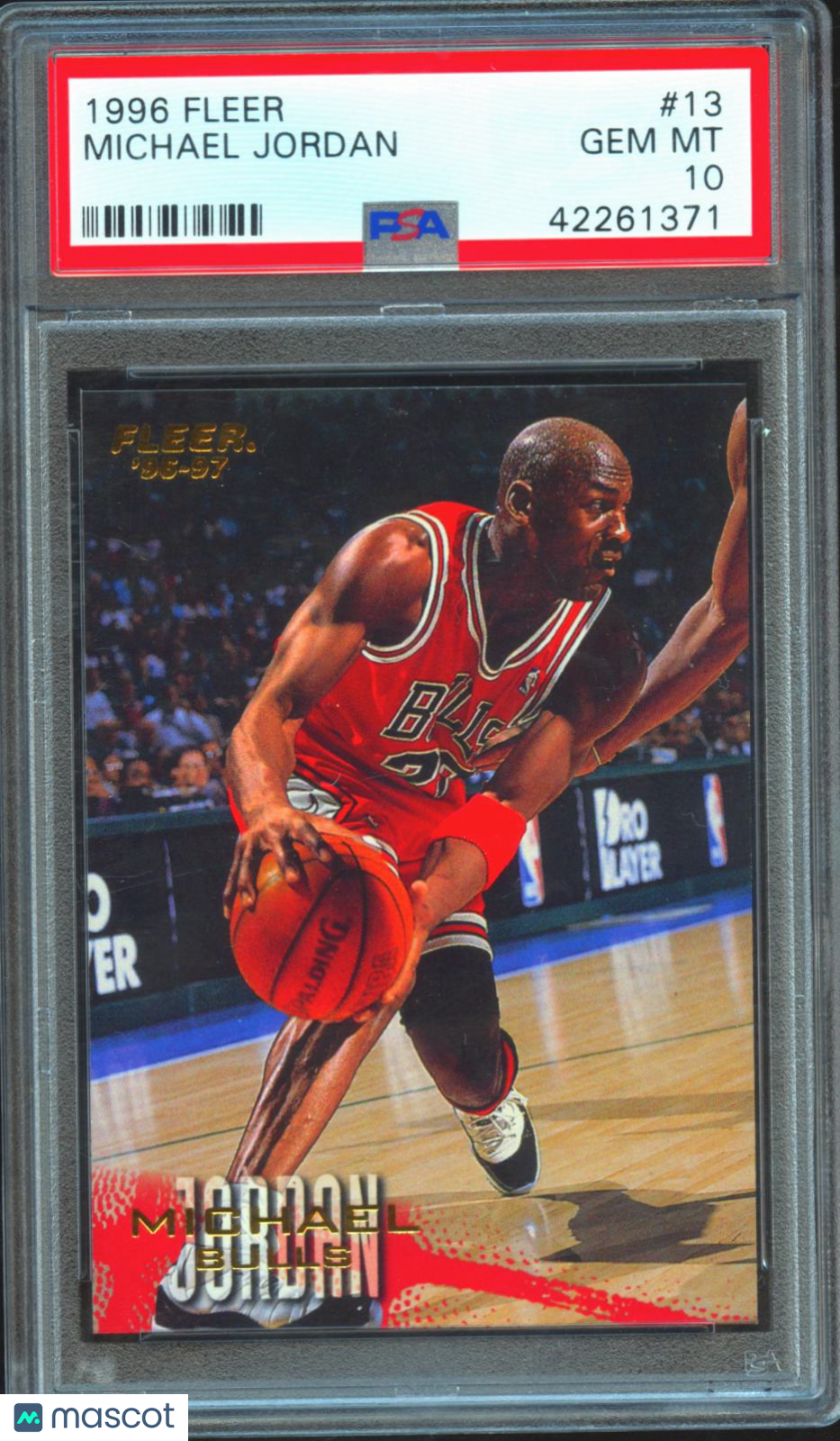 Michael Jordan 1996 Fleer Basketball Card Chicago Bulls #13 PSA 10