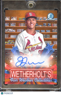 JJ Wetherholt 2025 Bowman Chrome Auto Autograph Orange 24/25 St. Louis Cardinals