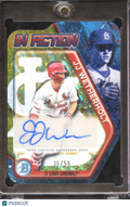 JJ Wetherholt 2025 Bowman Chrome Action Auto Autograph GOLD 36/50 Stl Cardinals