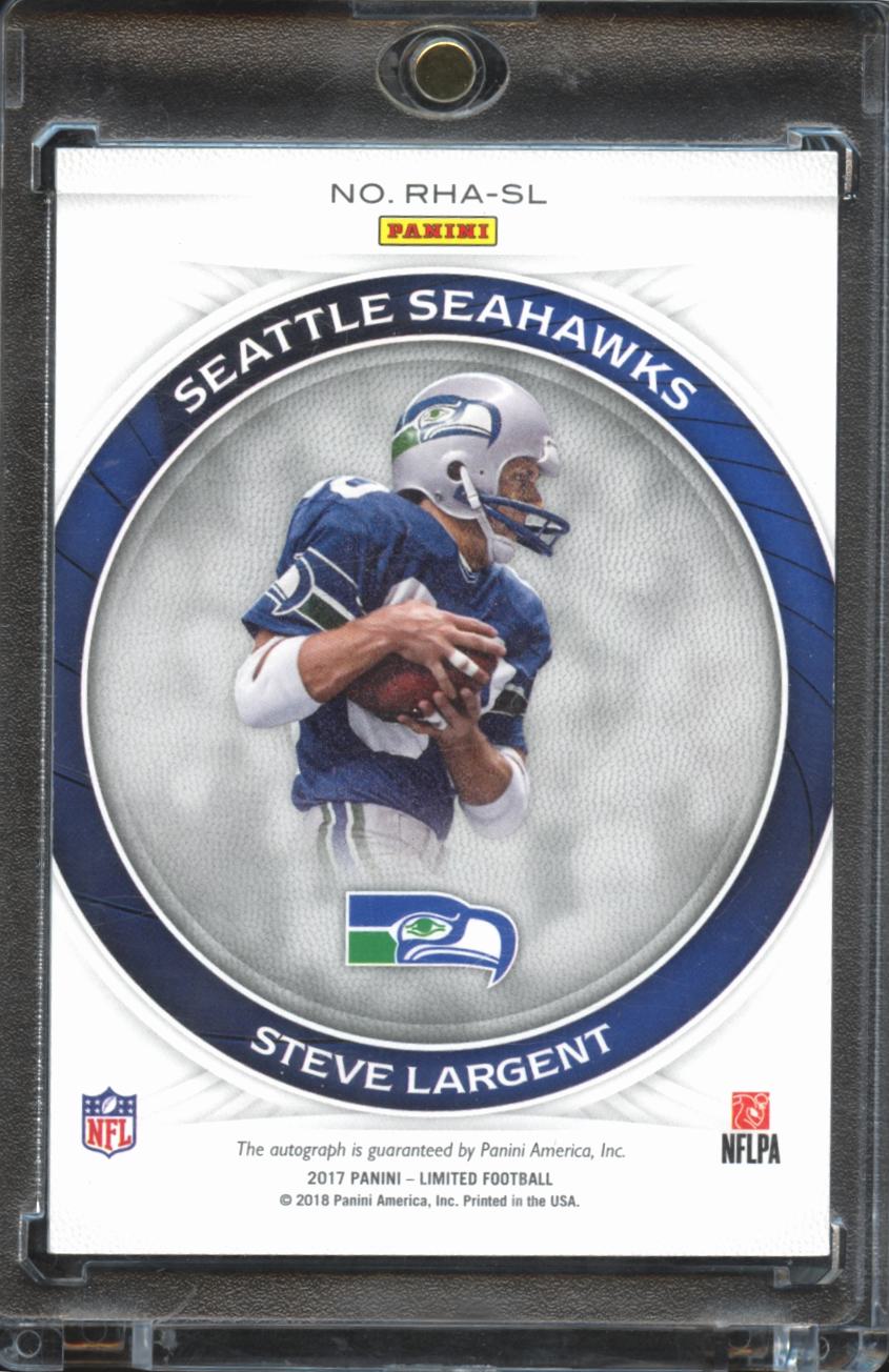 Steve Largent 2017 Limited Ring of Honor Auto Autograph 4/10 Seattle Seahawks