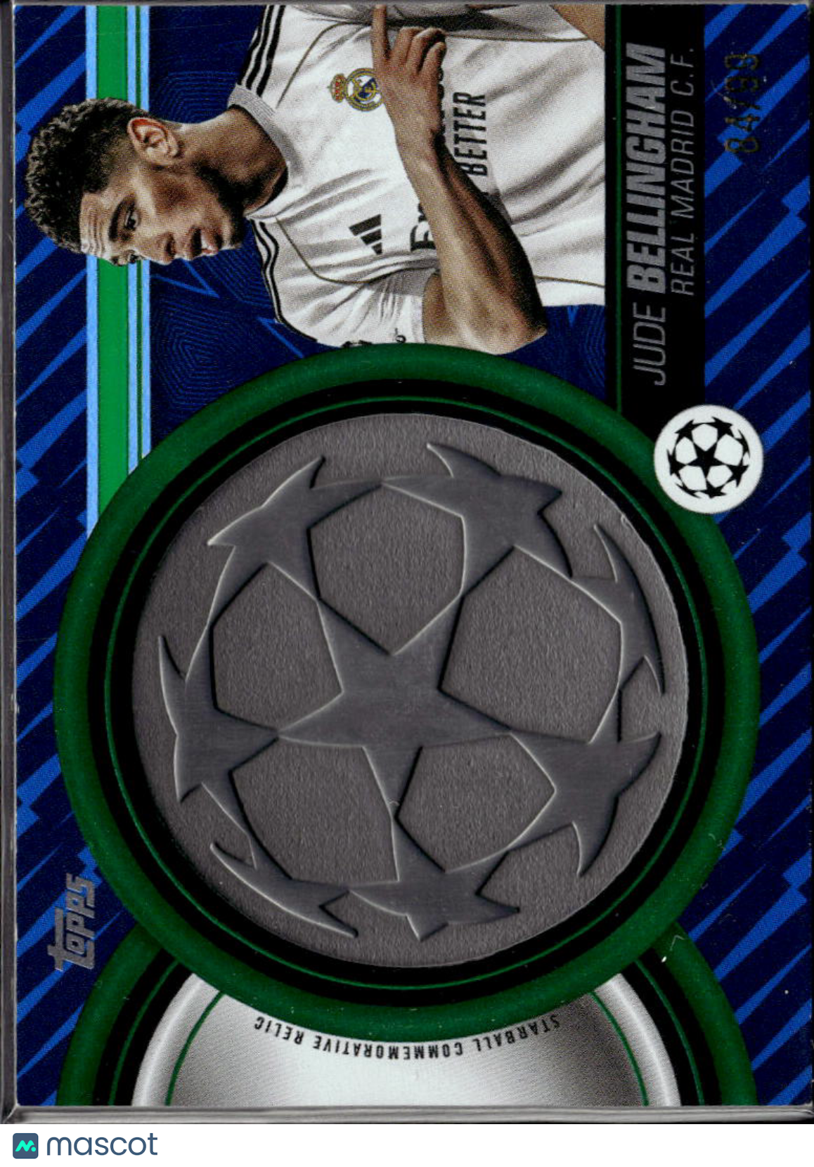 Jude Bellingham 2026 Topps Starball Commemorative Relic Green 84/99 Real Madrid