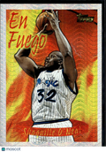 Shaquille O'Neal 1996 Topps En Fuego Insert #3 Orlando Magic