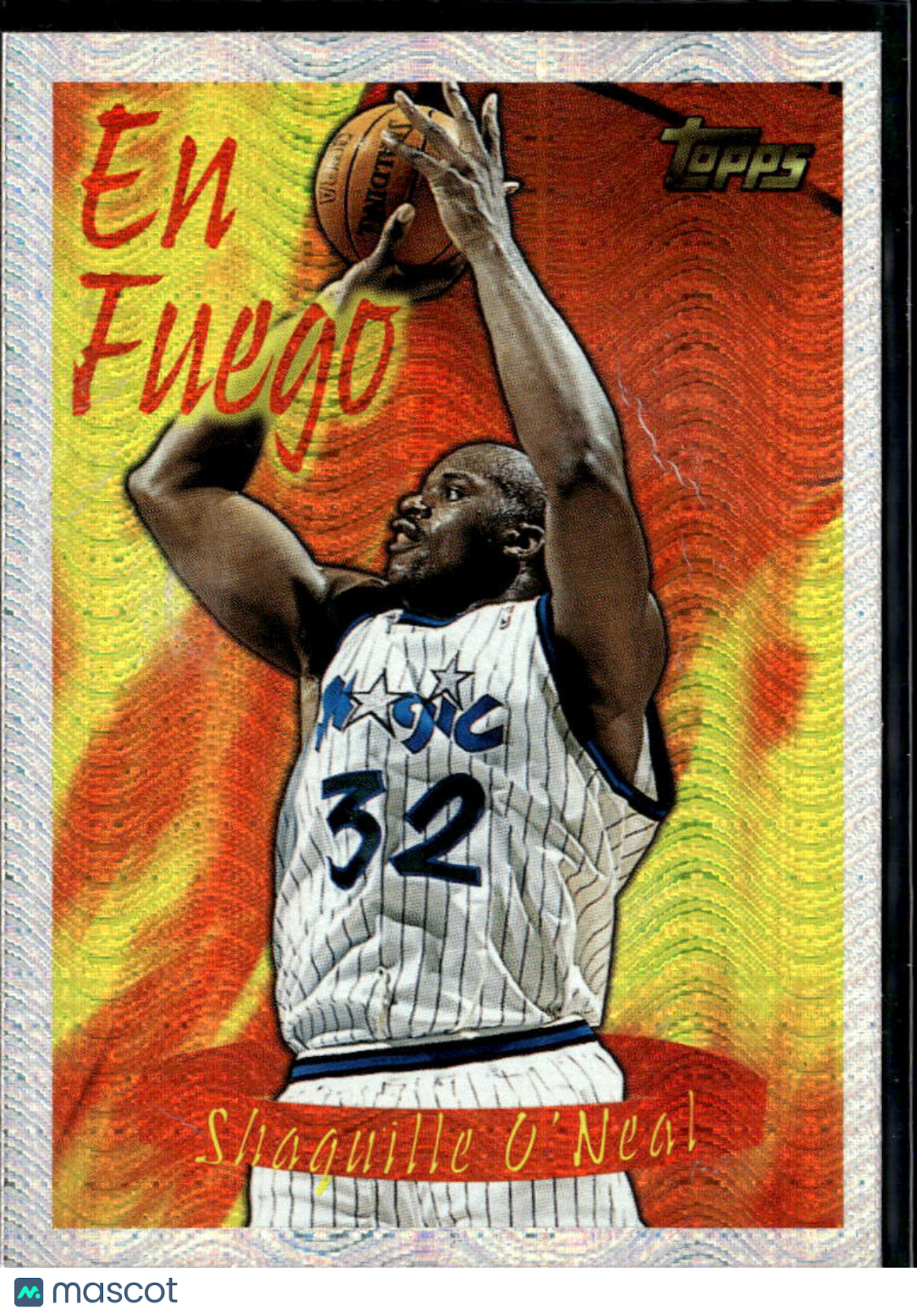 Shaquille O'Neal 1996 Topps En Fuego Insert #3 Orlando Magic