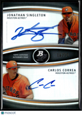 Carlos Correa / Singleton 2013 Bowman Platinum Dual Auto Autograph /25 Astros