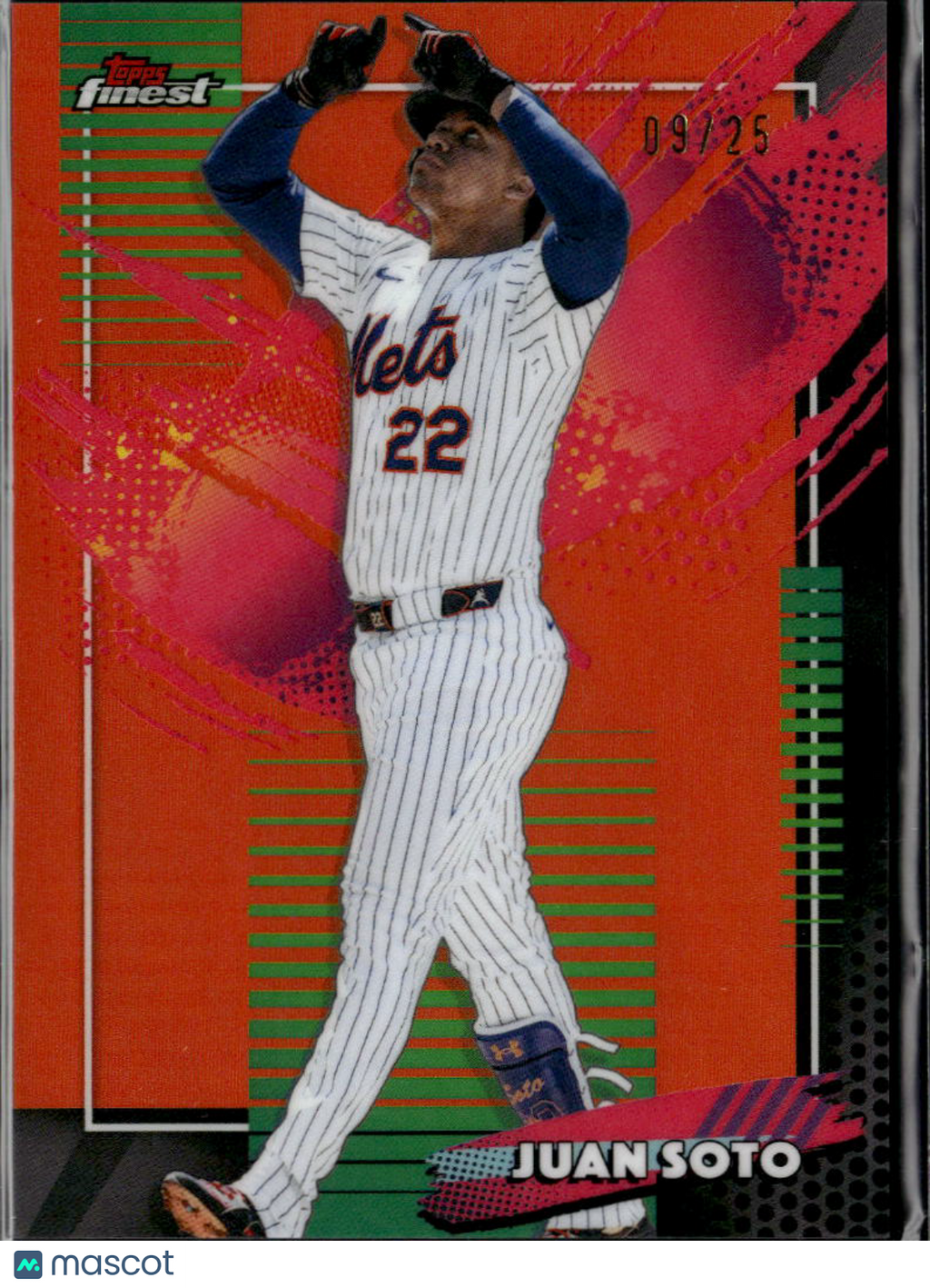 Juan Soto 2026 Topps Finest RARE Orange Refractor 8/25 New York Mets