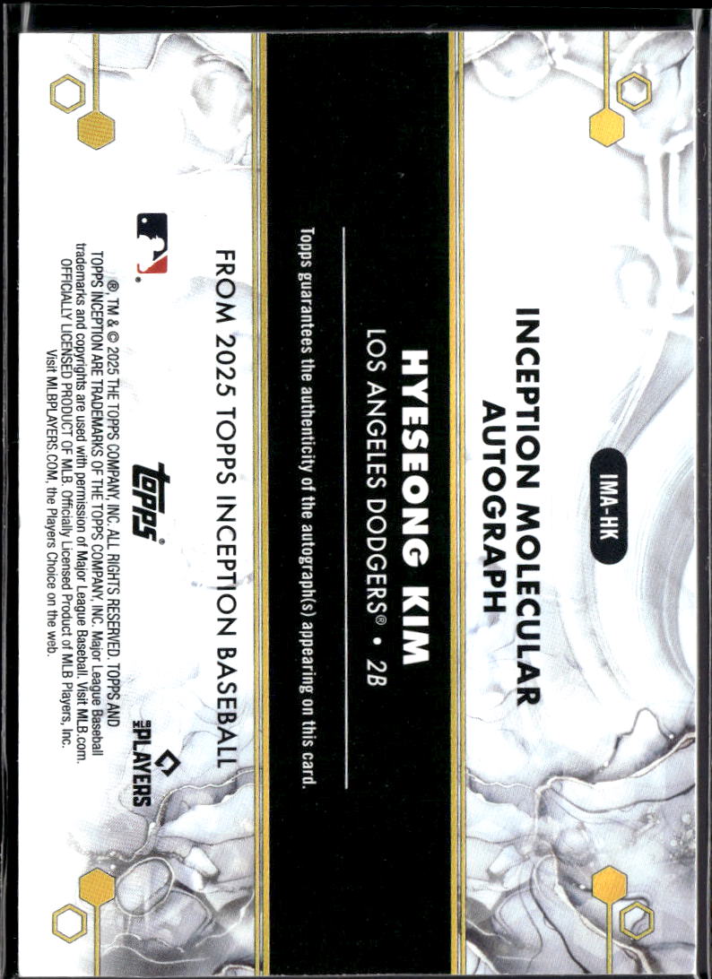 Hyeseong Kim 2025 Topps Inception Auto Autograph RC 32/125 Los Angeles Dodgers