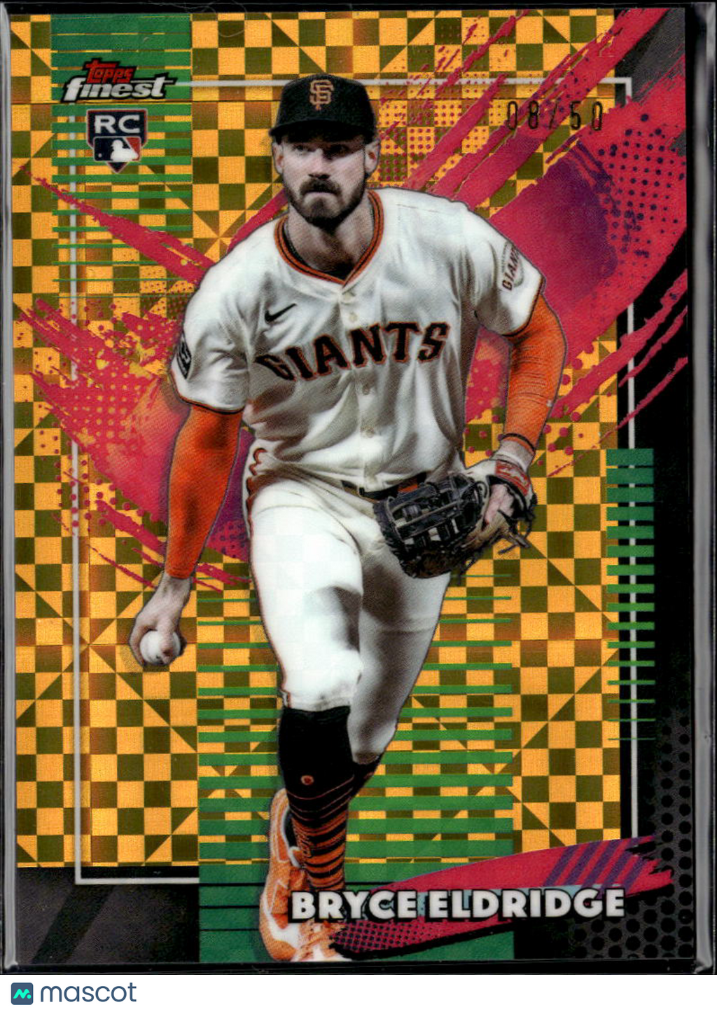 Bryce Eldridge 2026 Topps Finest RC GOLD XFractor RC 8/50 San Francisco Giants